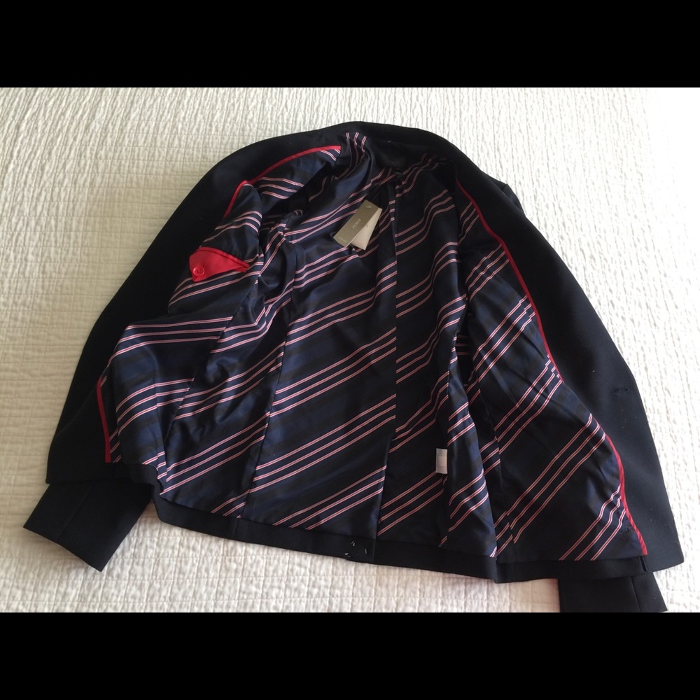 NWT JCrew navy blue Italian wool Dover blazer - Picture 5 of 13